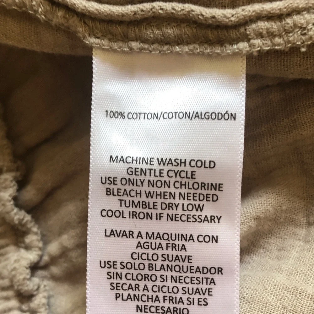 Calvin Klein Jeans Men's Light Beige Elastic Waist Joggers